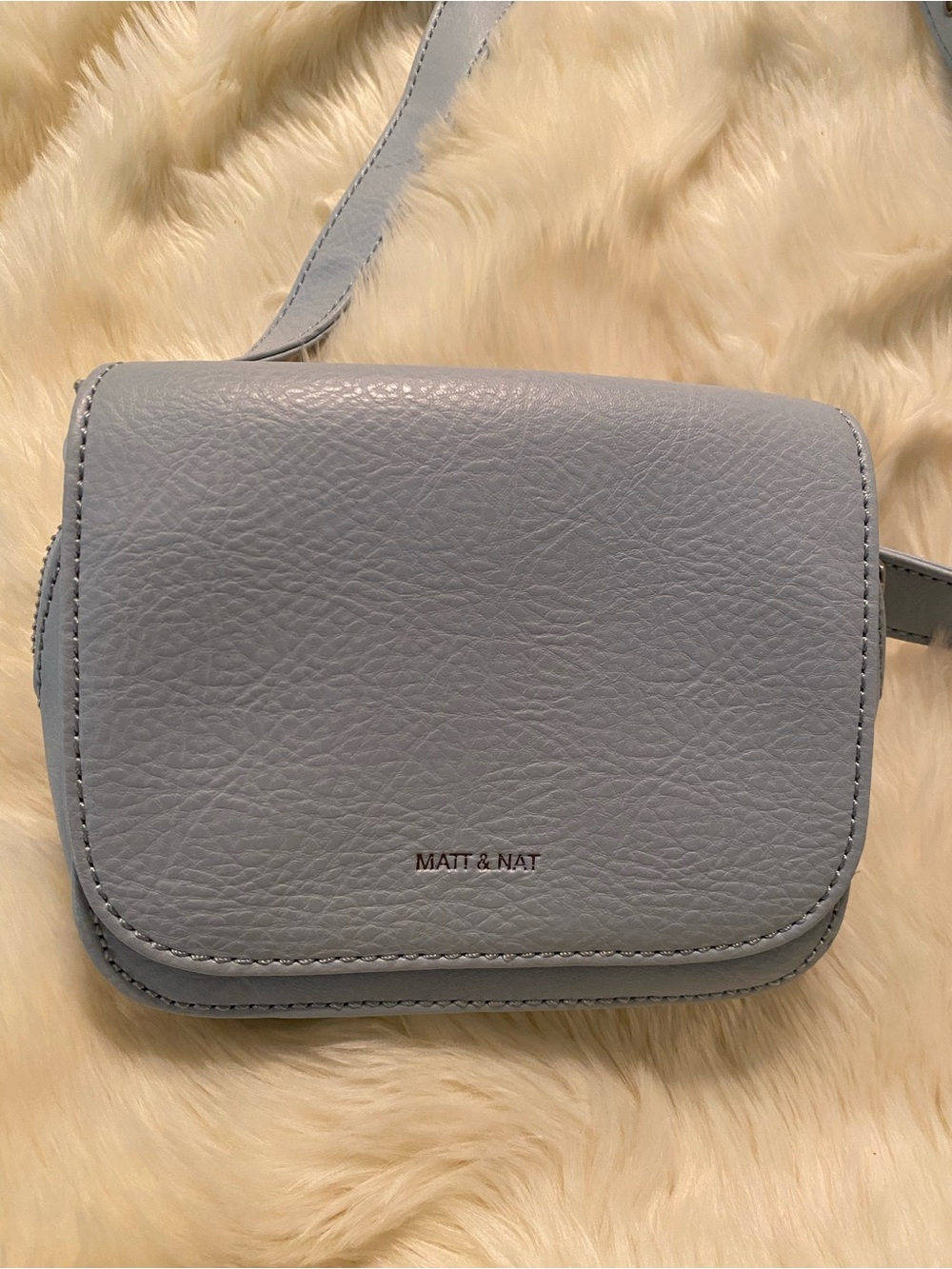 Matt & Nat Pale Blue Vegan Leather Crossbody